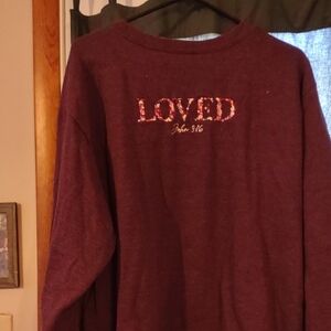 Maroon 'Loved' Sweatshirt